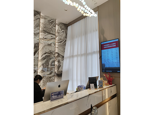 杉麗酒店大堂蛇形簾